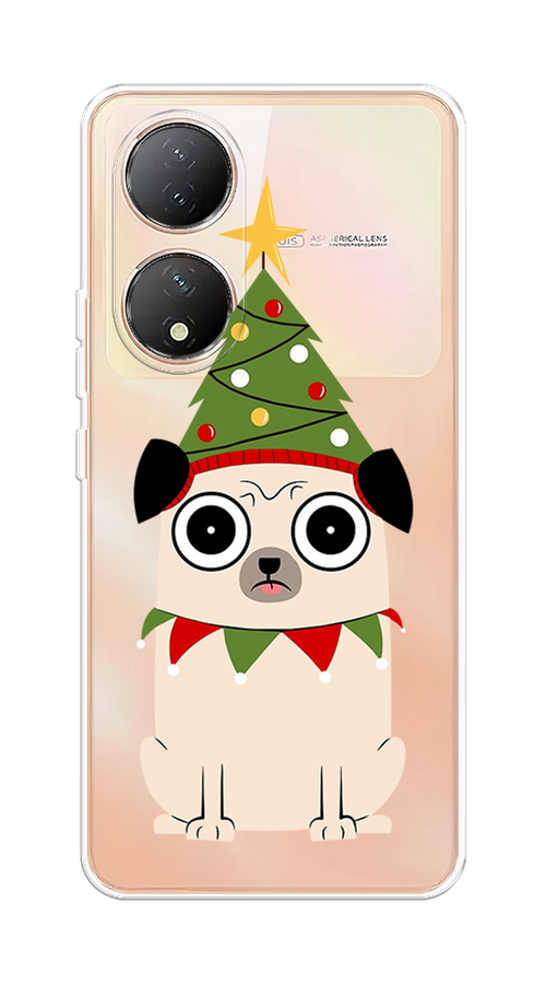 

Чехол на Vivo Y100 "Собачка с ёлочкой", Бежевый;красный;зеленый, 268250-1