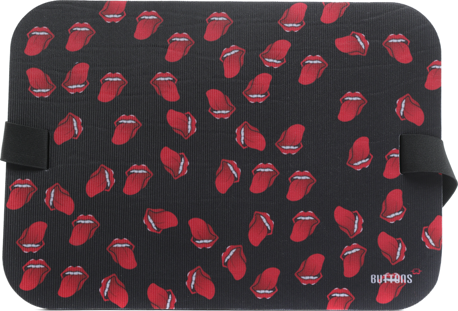 фото Сидушка buttons red mouths черный 34х24х1,5 см