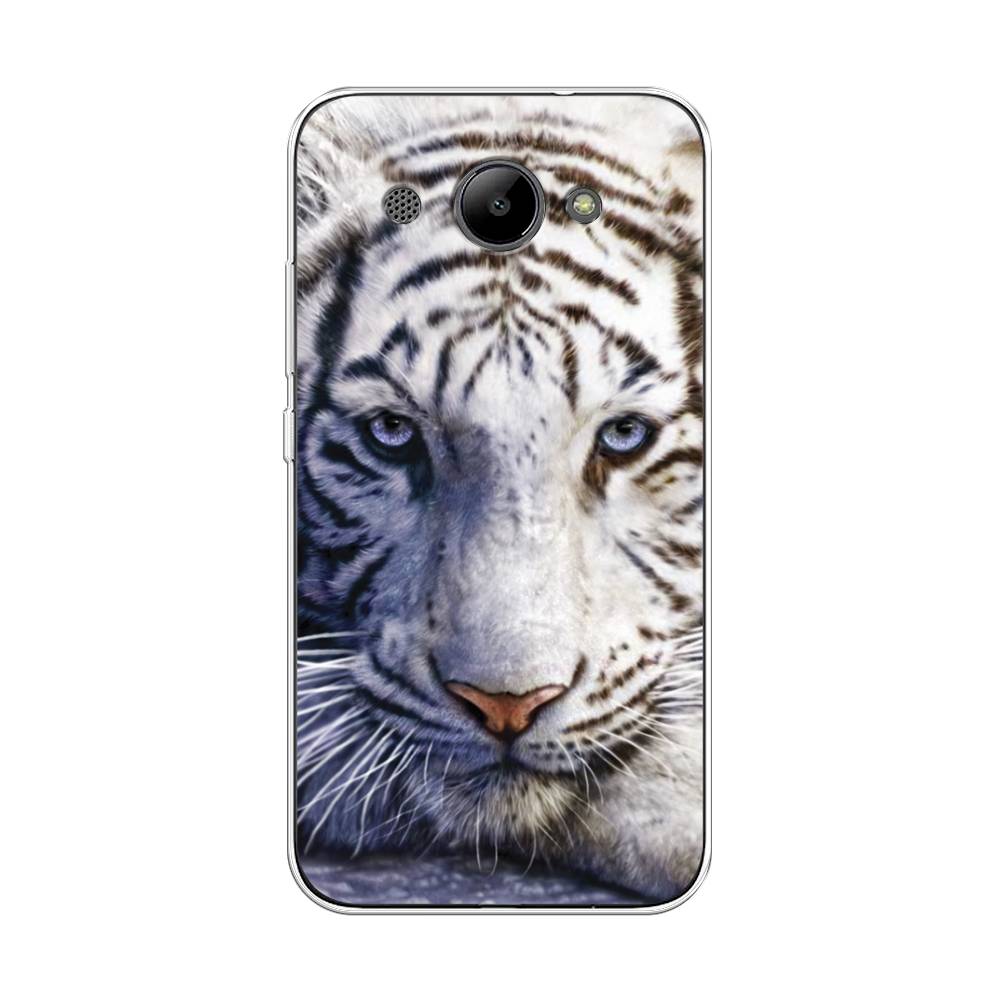 

Чехол на Huawei Y3 2017 "Бенгальский тигр", Коричневый;белый, 62650-1