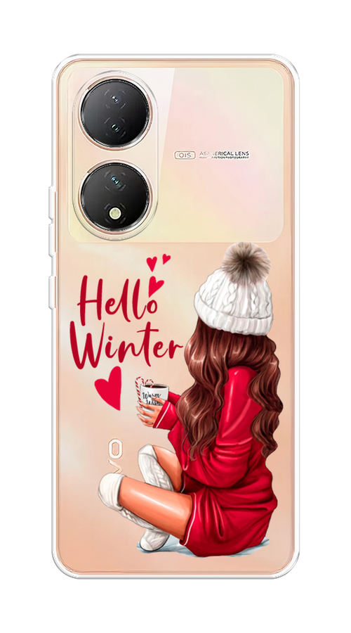 

Чехол на Vivo Y100 "Hello winter", Красный;белый;коричневый, 268250-5