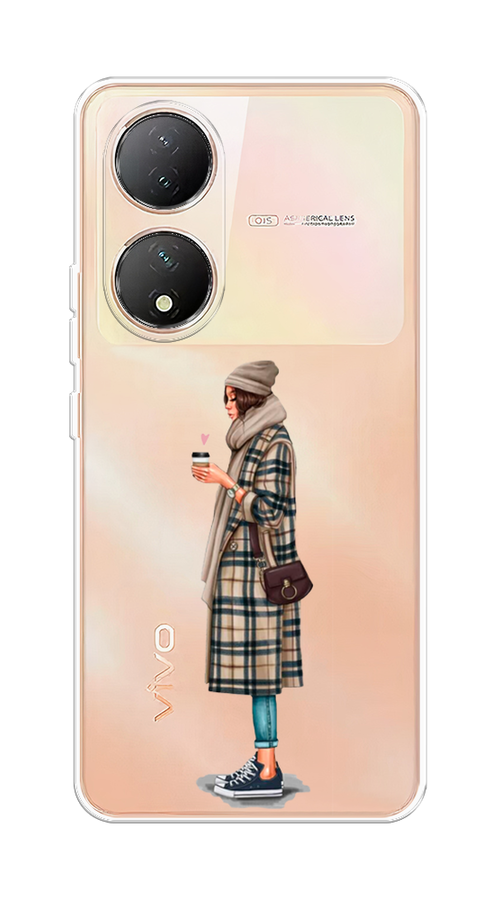 

Чехол на Vivo Y100 "Утренний кофе", Коричневый;бежевый, 268250-6