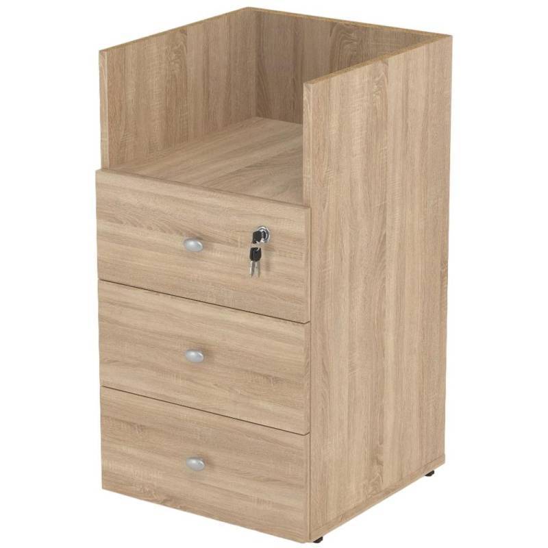 

Тумба приставная Easy One LT 22/16 400 дуб сонома 3 ящ, Бежевый