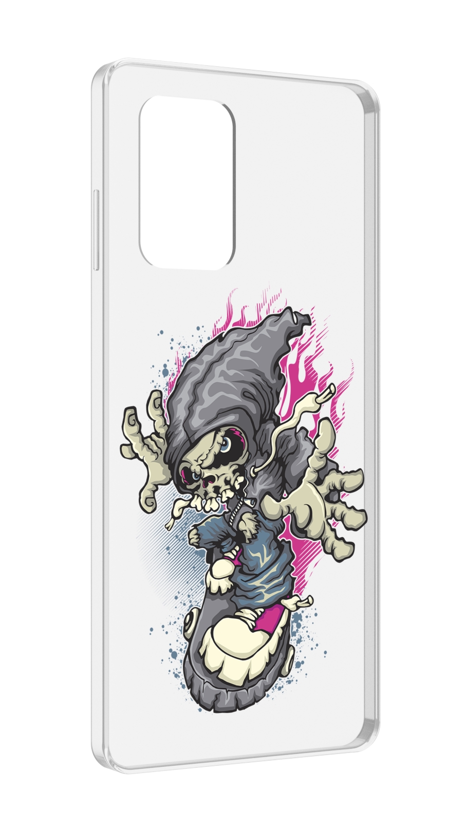 

Чехол MyPads нарисованный скелет на скейт борде для ZTE Blade A72 / ZTE Blade V40 Vita, Прозрачный, Tocco