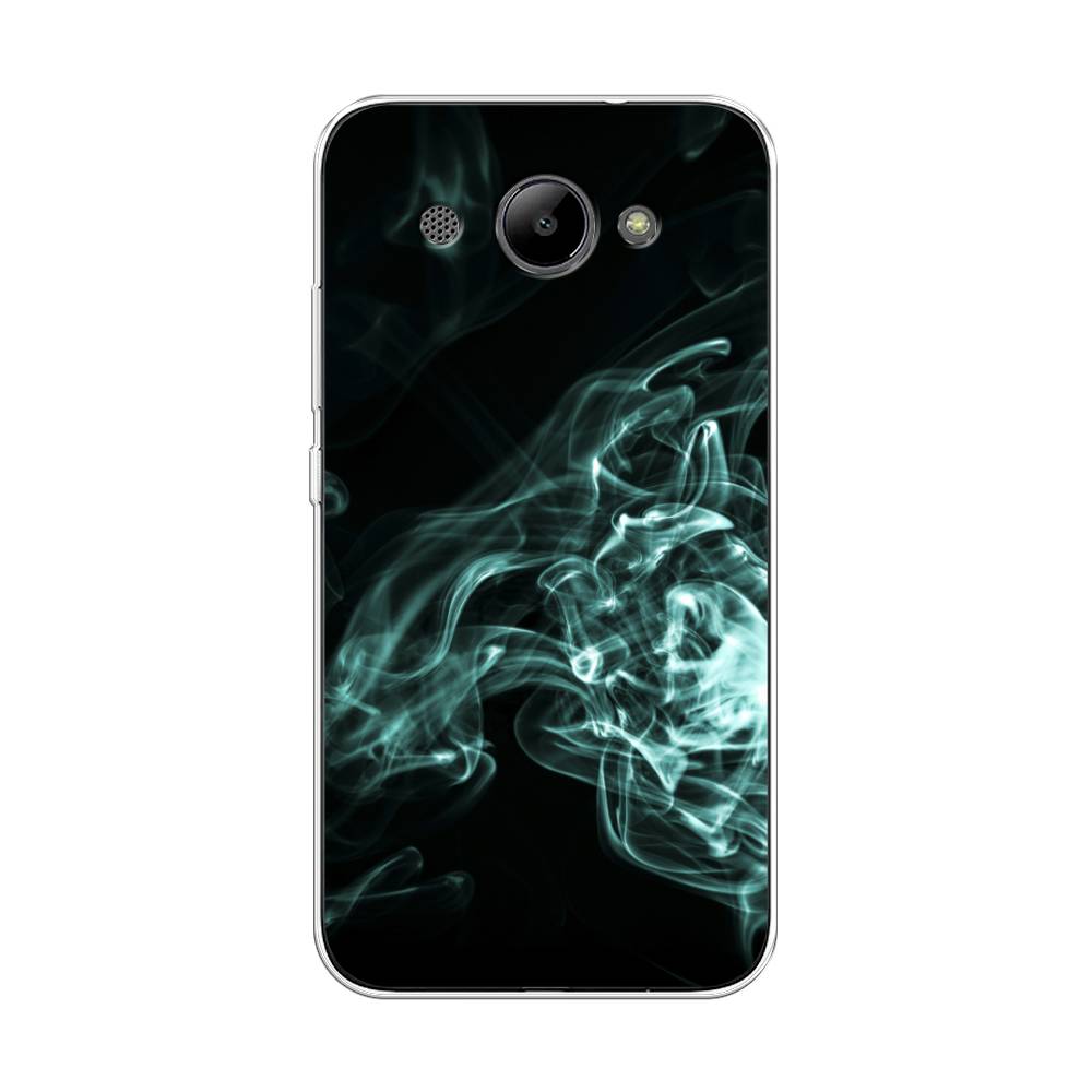 

Чехол на Huawei Y3 2017 "Дым", Голубой;черный, 62650-3