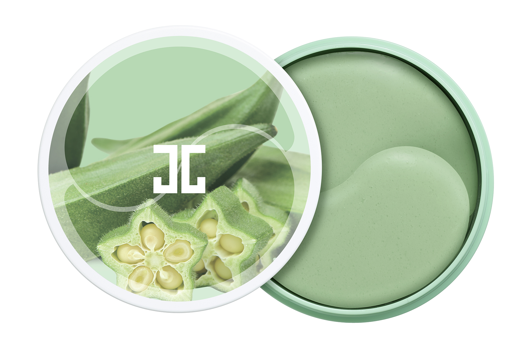 фото Патчи для глаз jayjun okra green eye gel patch