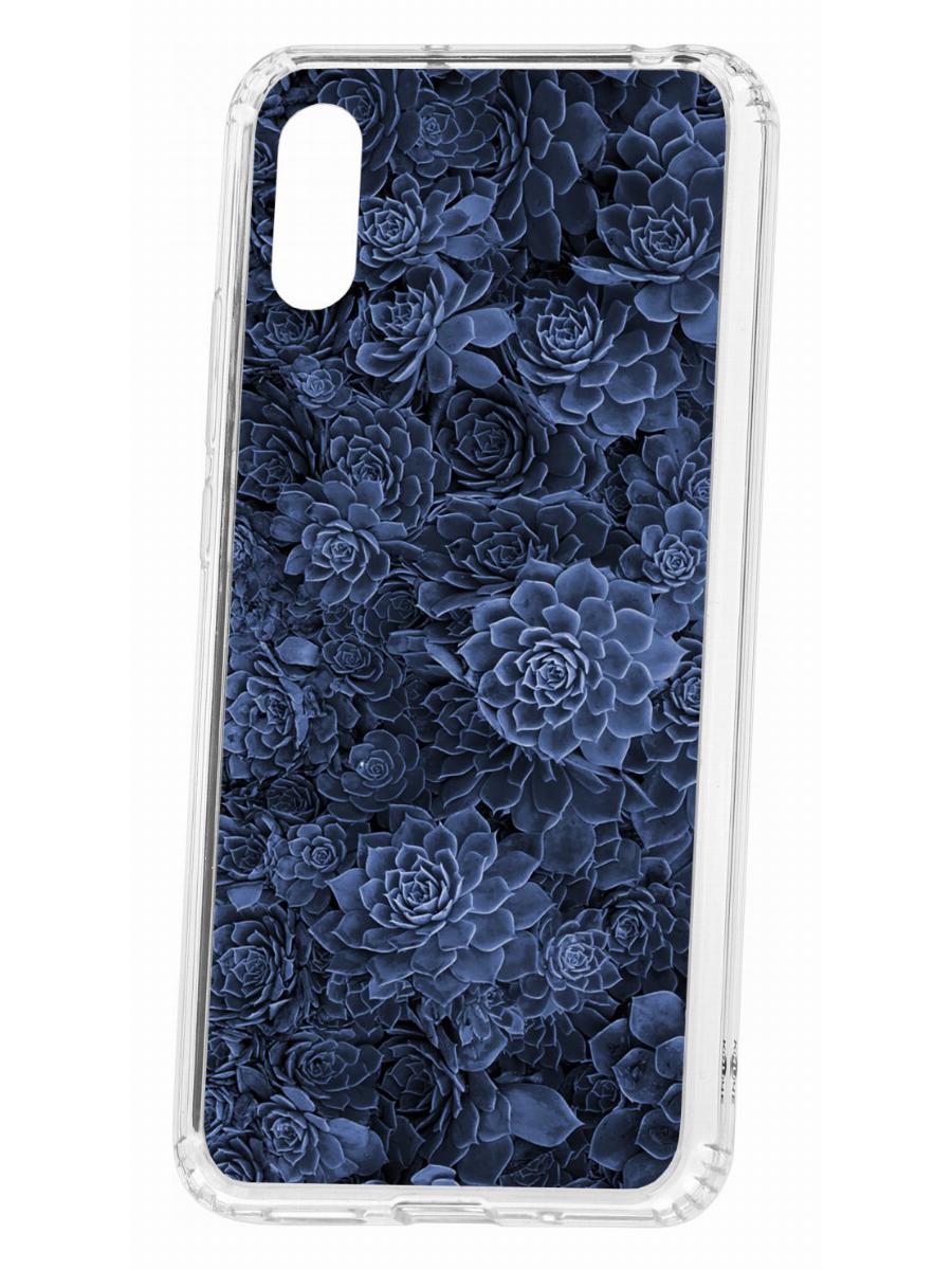 Чехол на Redmi 9A Kruche Print Каменная роза,противоударный бампер,с защитой камеры