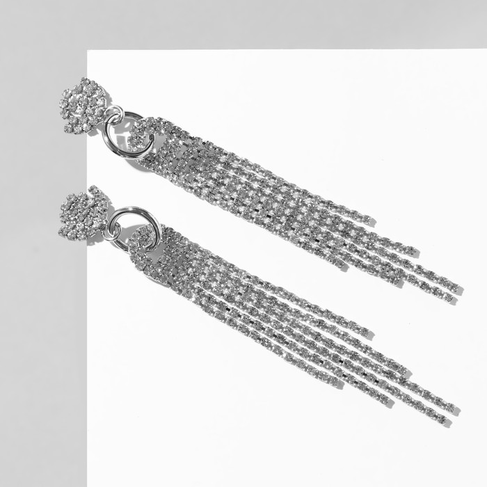 

Серьги из металла Queen Fair 9690601, стразы, 9690601