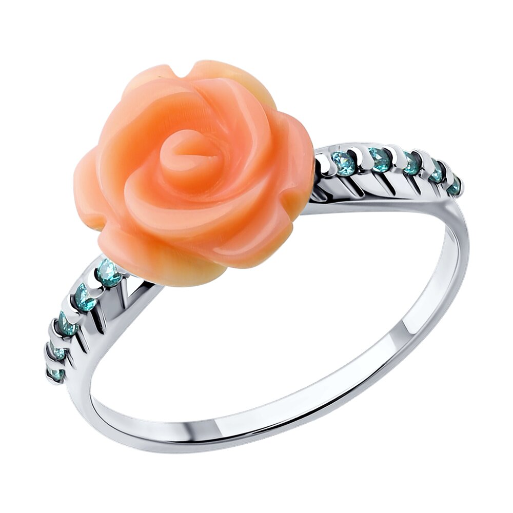 

Кольцо из серебра р. 18,5 Diamant 94-310-01734-1, фианит\перламутр, 94-310-01734-1