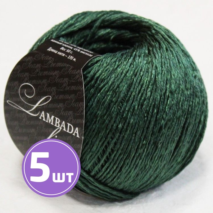 

Пряжа SEAM LAMBADA fine 08 темно-зеленый 5 шт по 50 г