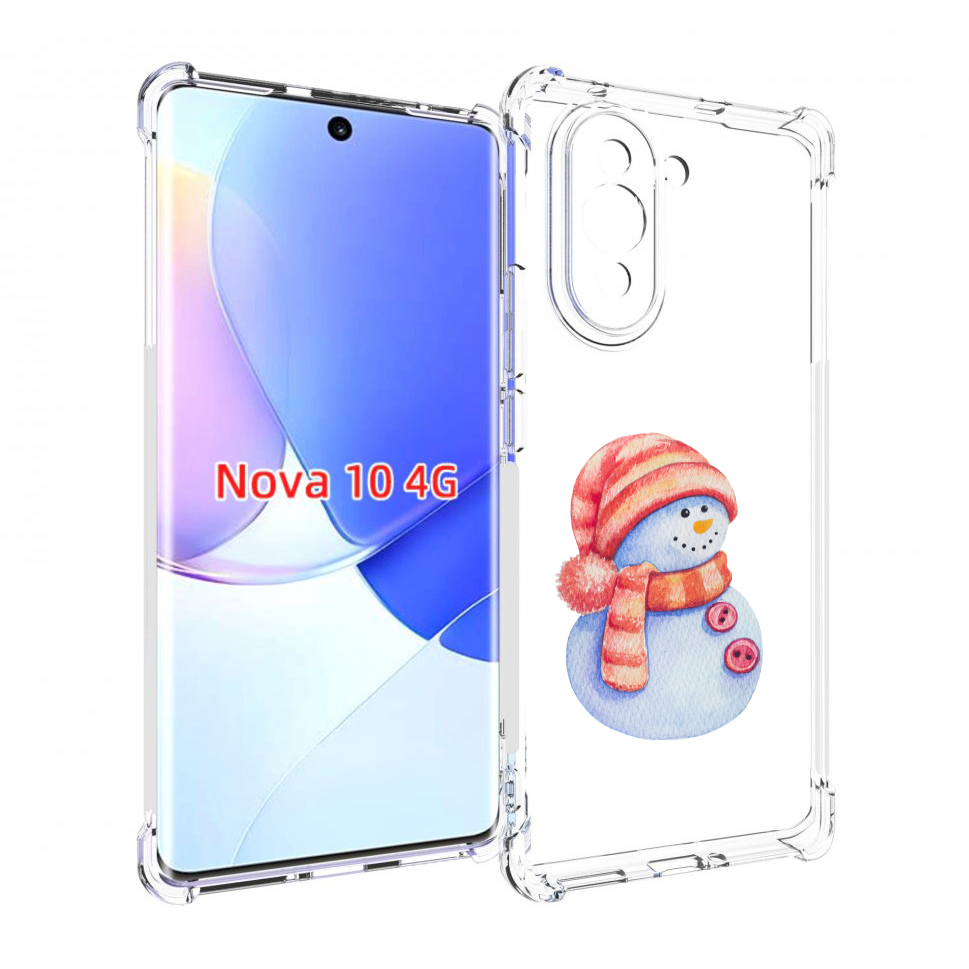 

Чехол MyPads Веселый снеговик для Huawei Nova 10, Прозрачный, Tocco