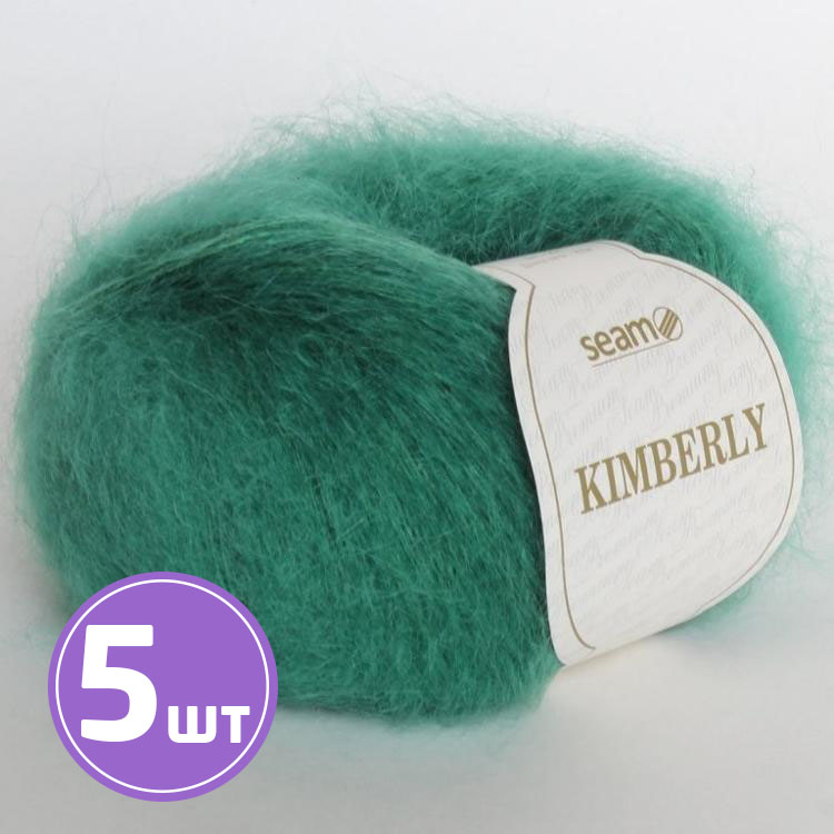 

Пряжа SEAM KIMBERLY 6017 зелень 5 шт по 25 г, Зеленый