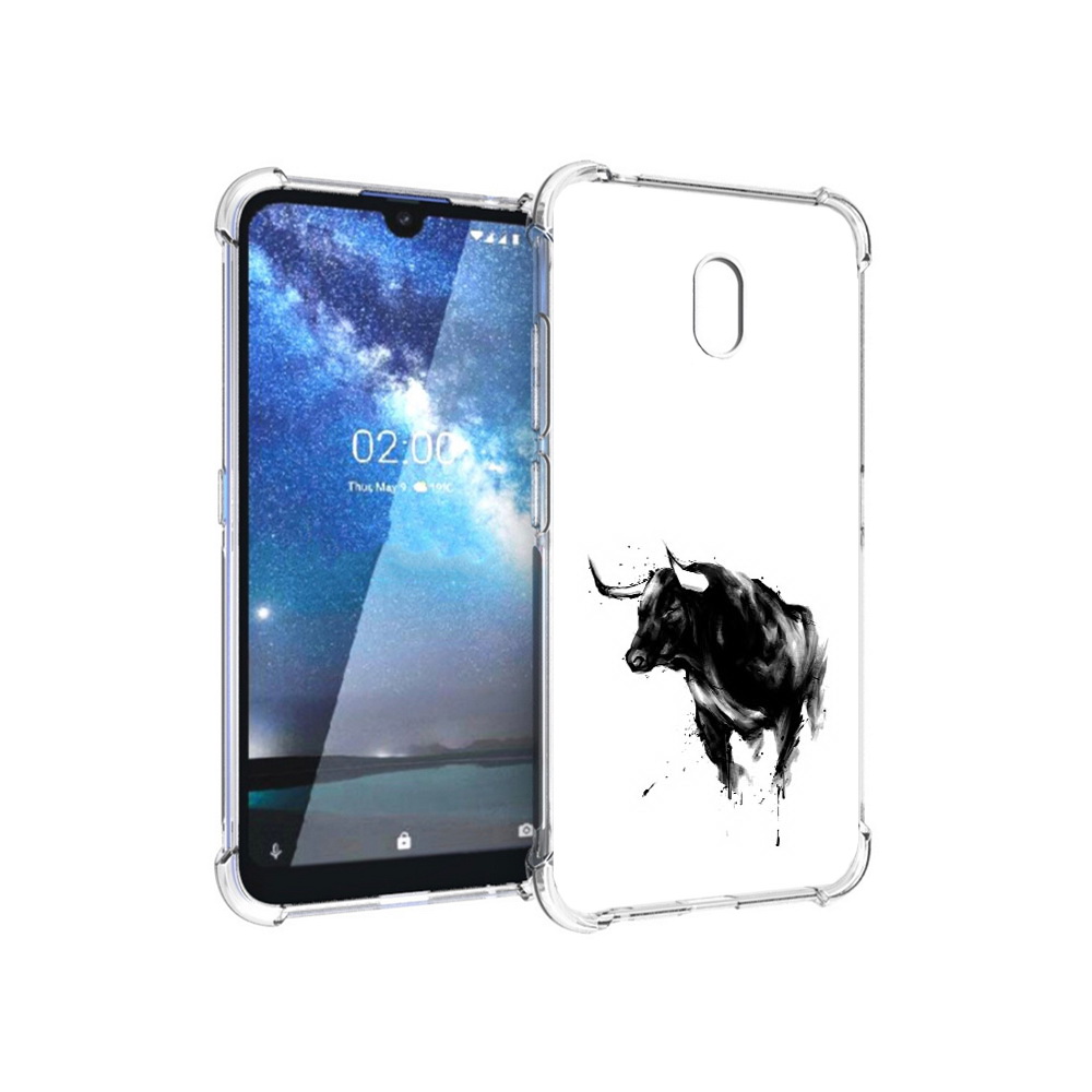 

Чехол MyPads Tocco для Nokia 2.2 бык (PT134721.103.254), Прозрачный, Tocco
