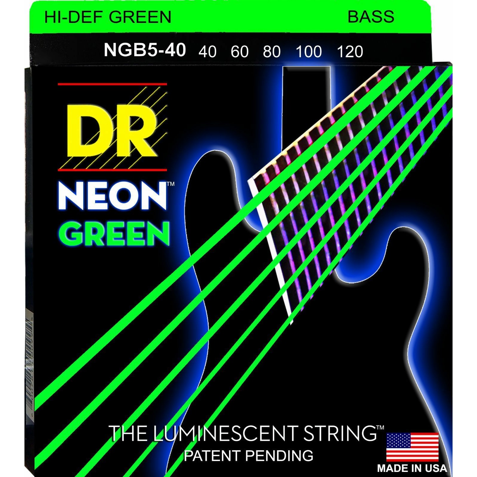 фото Струны для бас-гитары dr string ngb5-40