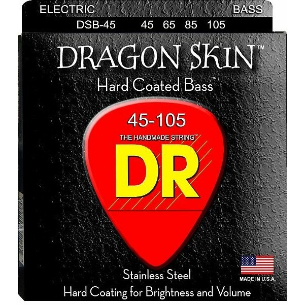 фото Струны для бас-гитары dr string dsb-45 dragon skin