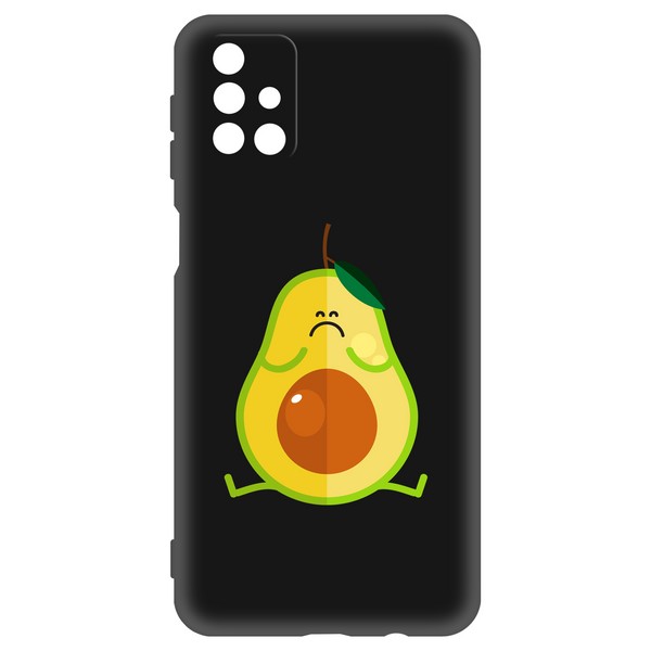 фото Чехол-накладка krutoff soft case авокадо недовольный для samsung galaxy m51 (m515)