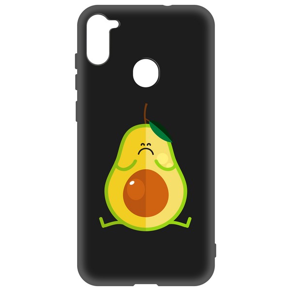 фото Чехол krutoff soft case авокадо недовольный для samsung galaxy m11/a11 (m115/a115)