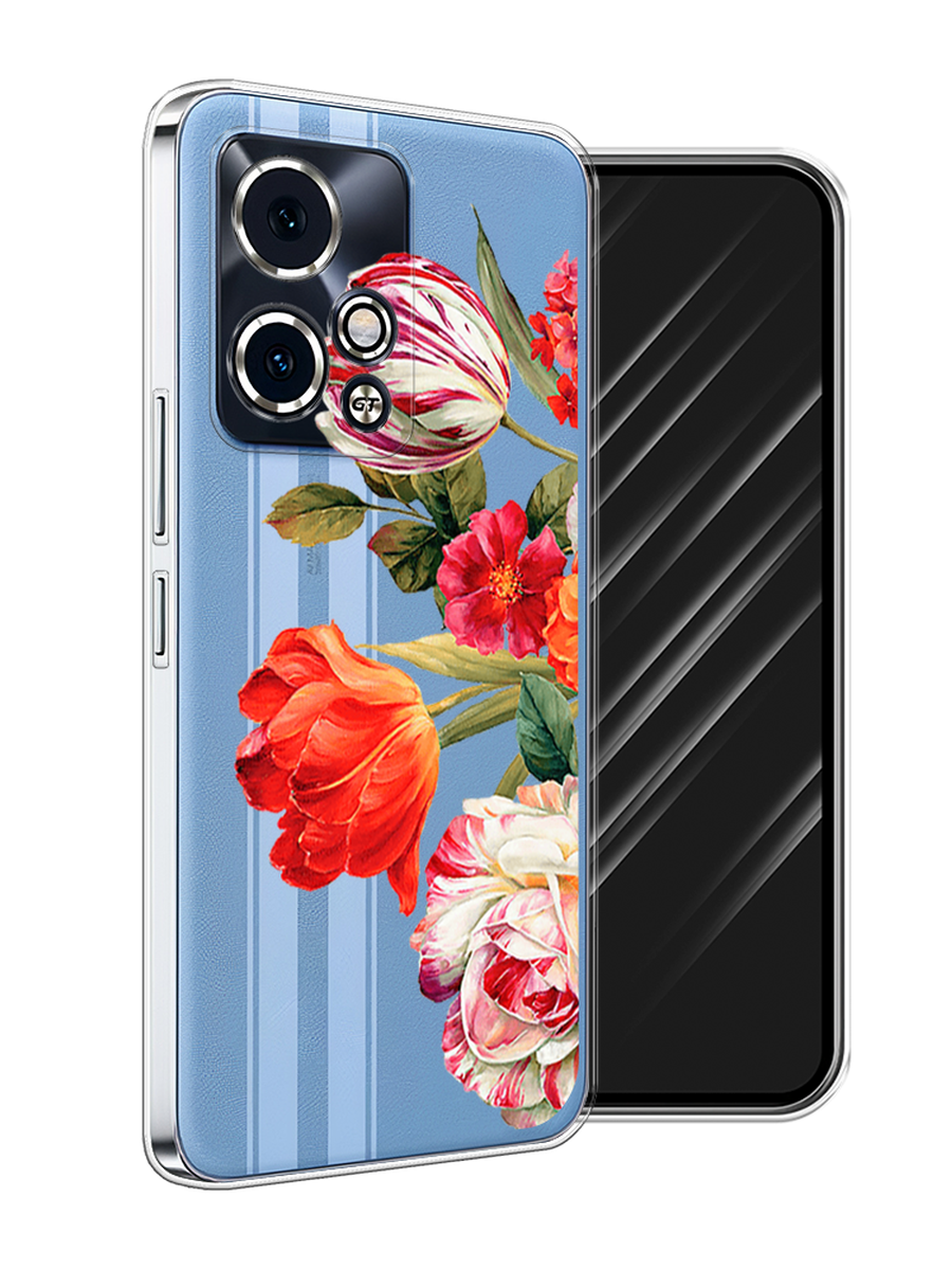 

Чехол Awog на Honor 90 GT "Весенний букет", Красный;розовый;зеленый, 6123450-1