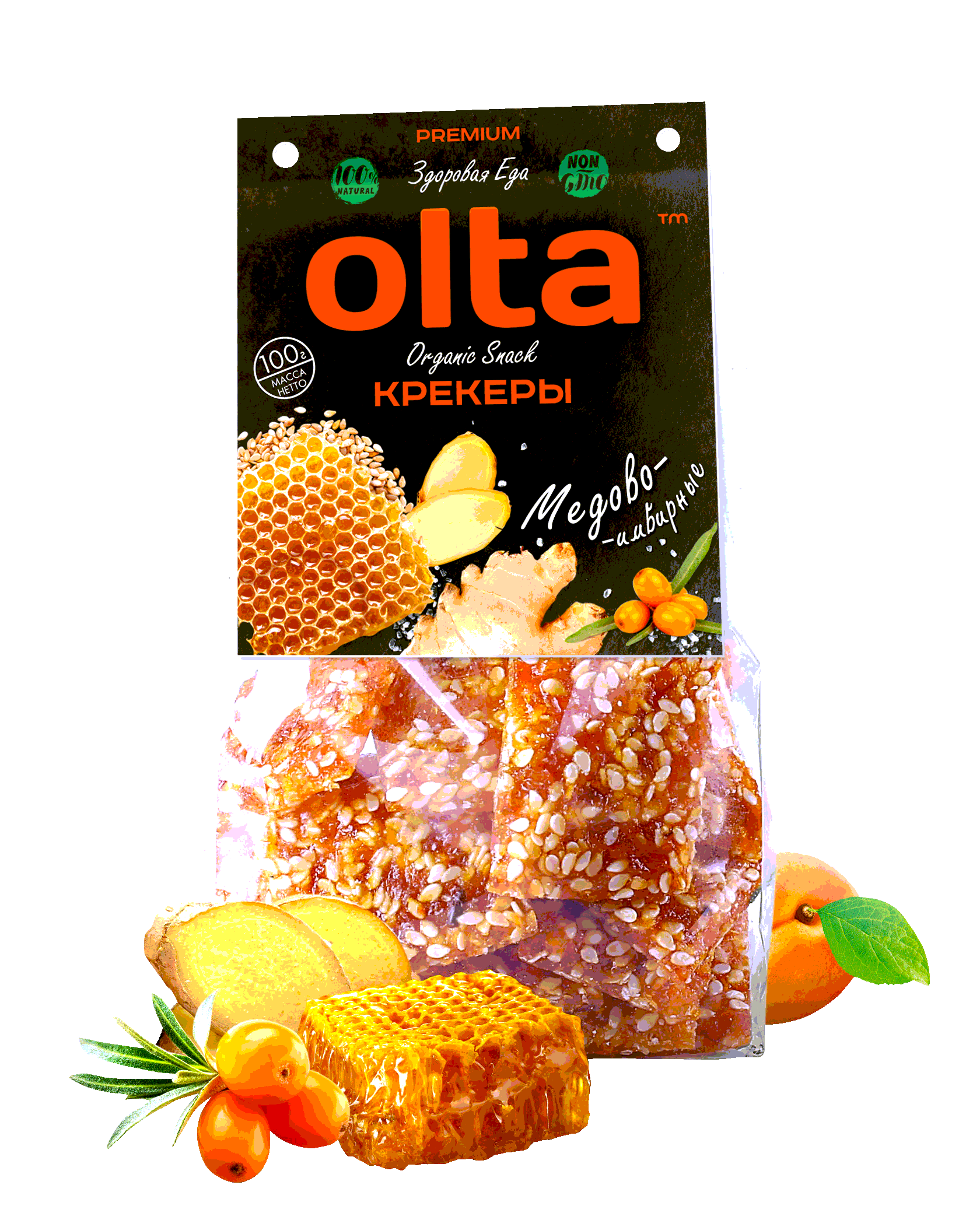 

КРЕКЕРЫ "OLTA. Медово имбирные"