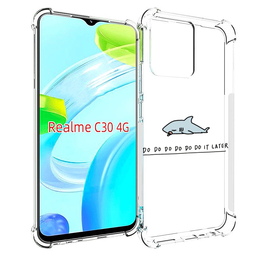 

Чехол MyPads Мини-акула для Realme C30 4G / Narzo 50i Prime, Прозрачный, Tocco