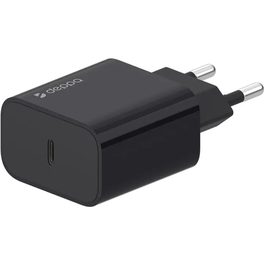 фото Сетевое зарядное устройство deppa power delivery 25вт usb type-c черный (11376)