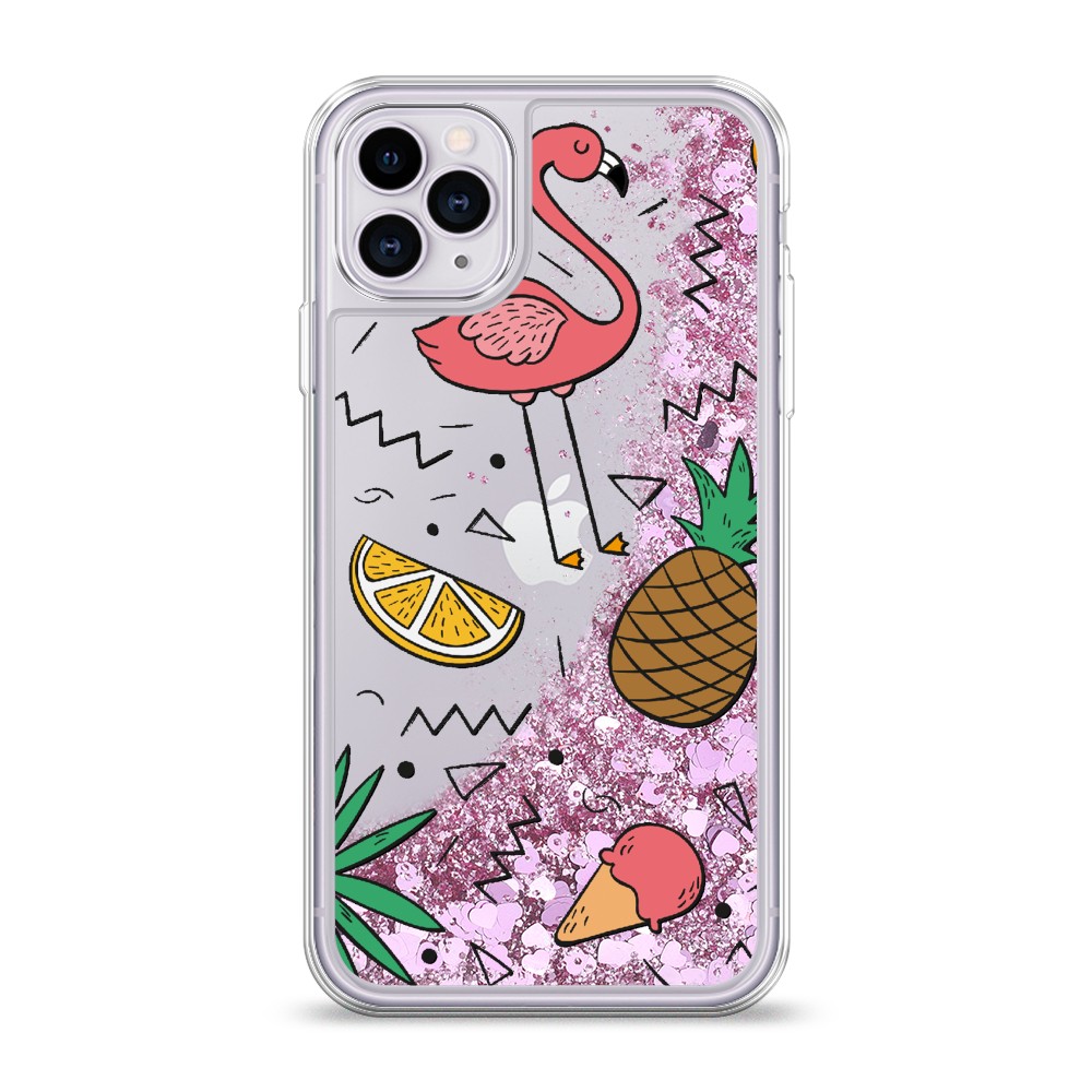 

Жидкий чехол с блестками "Гавайский фон" на Apple iPhone 11 Pro, 12394-1