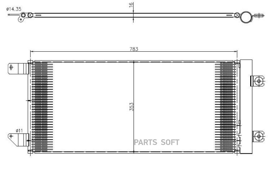 

NRF 350452_Радиатор кондиционера, 350452