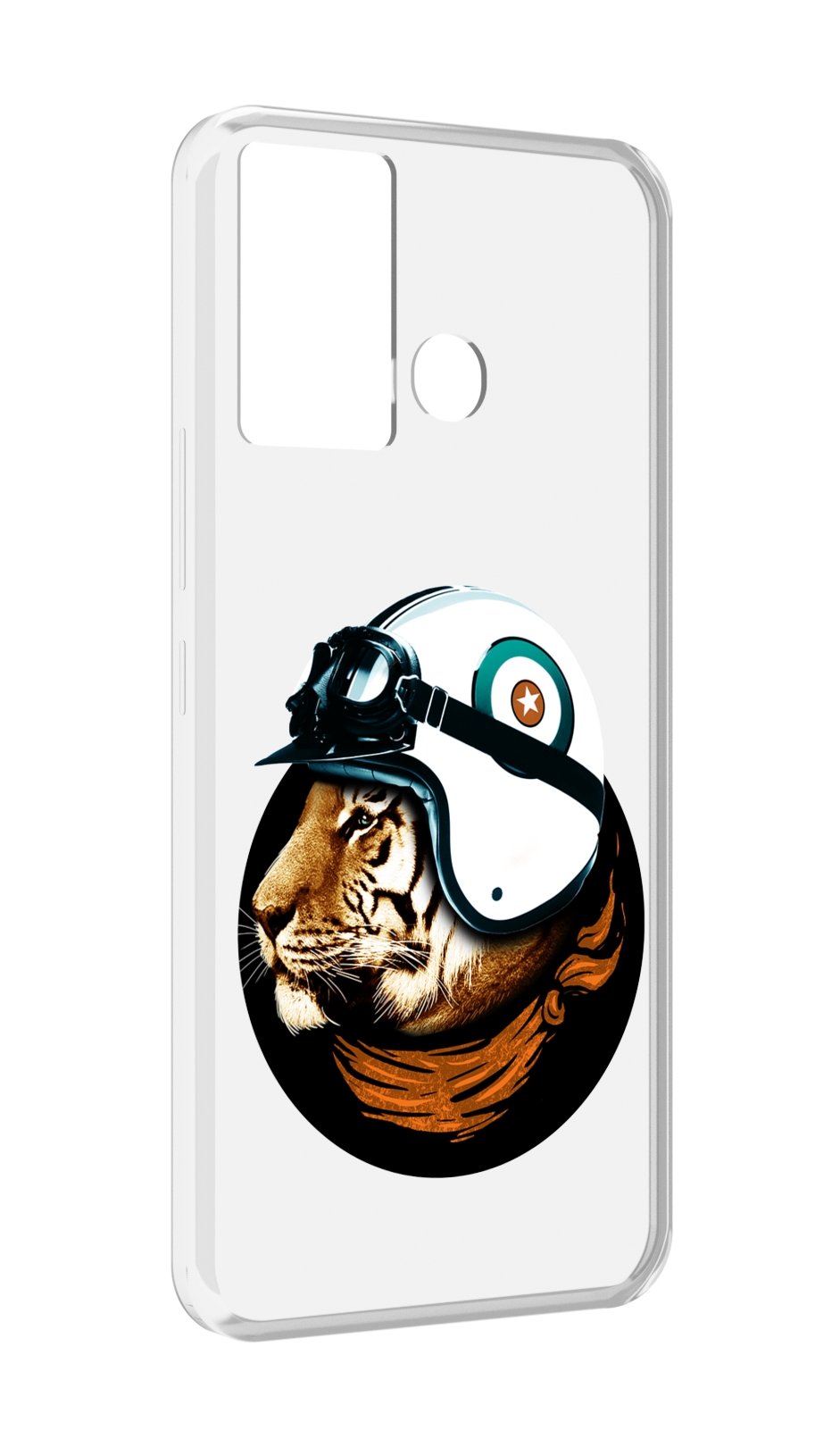

Чехол MyPads Тигр в шлеме для Infinix Hot 12 Play, Прозрачный, Tocco
