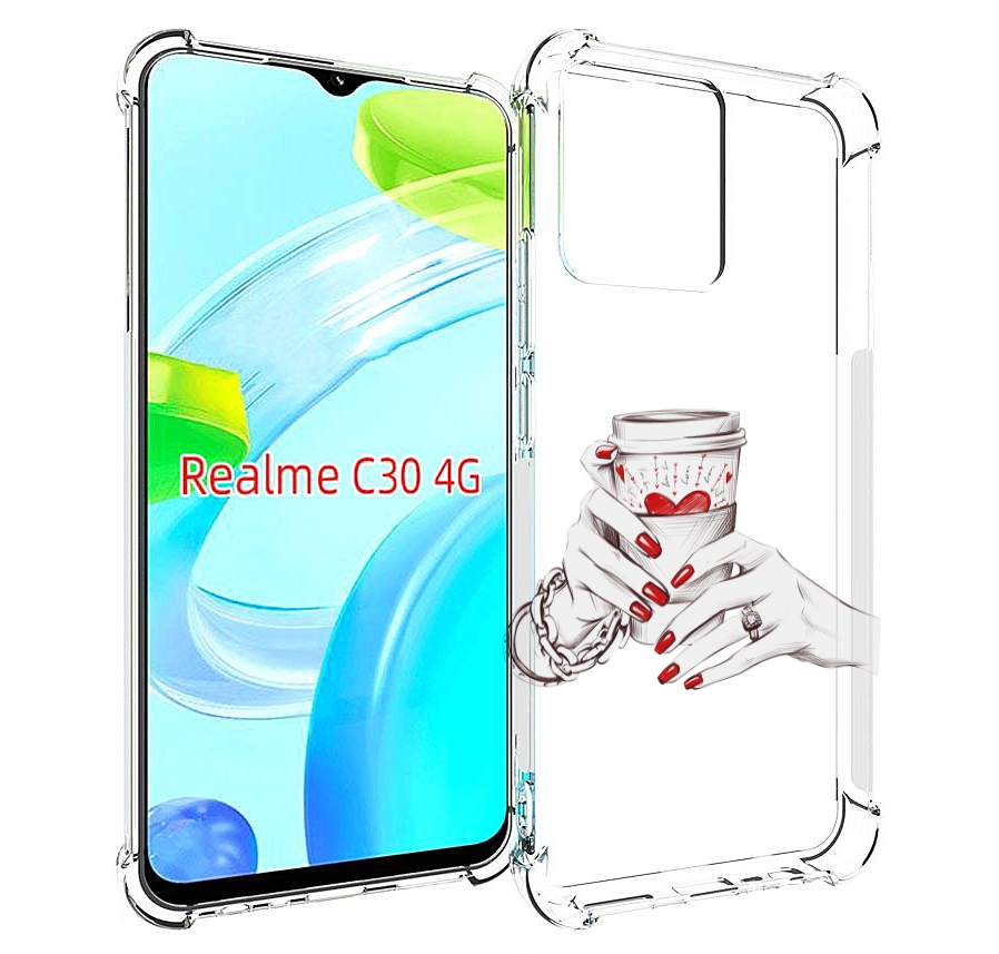

Чехол MyPads Любовный-стакан для Realme C30 4G / Narzo 50i Prime, Прозрачный, Tocco
