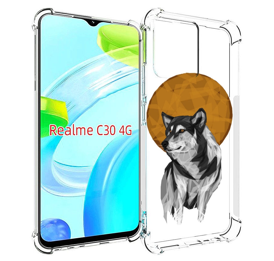 

Чехол MyPads Лунный волк для Realme C30 4G / Narzo 50i Prime, Прозрачный, Tocco