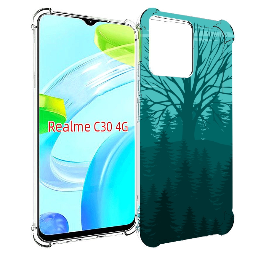 

Чехол MyPads Лес для Realme C30 4G / Narzo 50i Prime, Прозрачный, Tocco