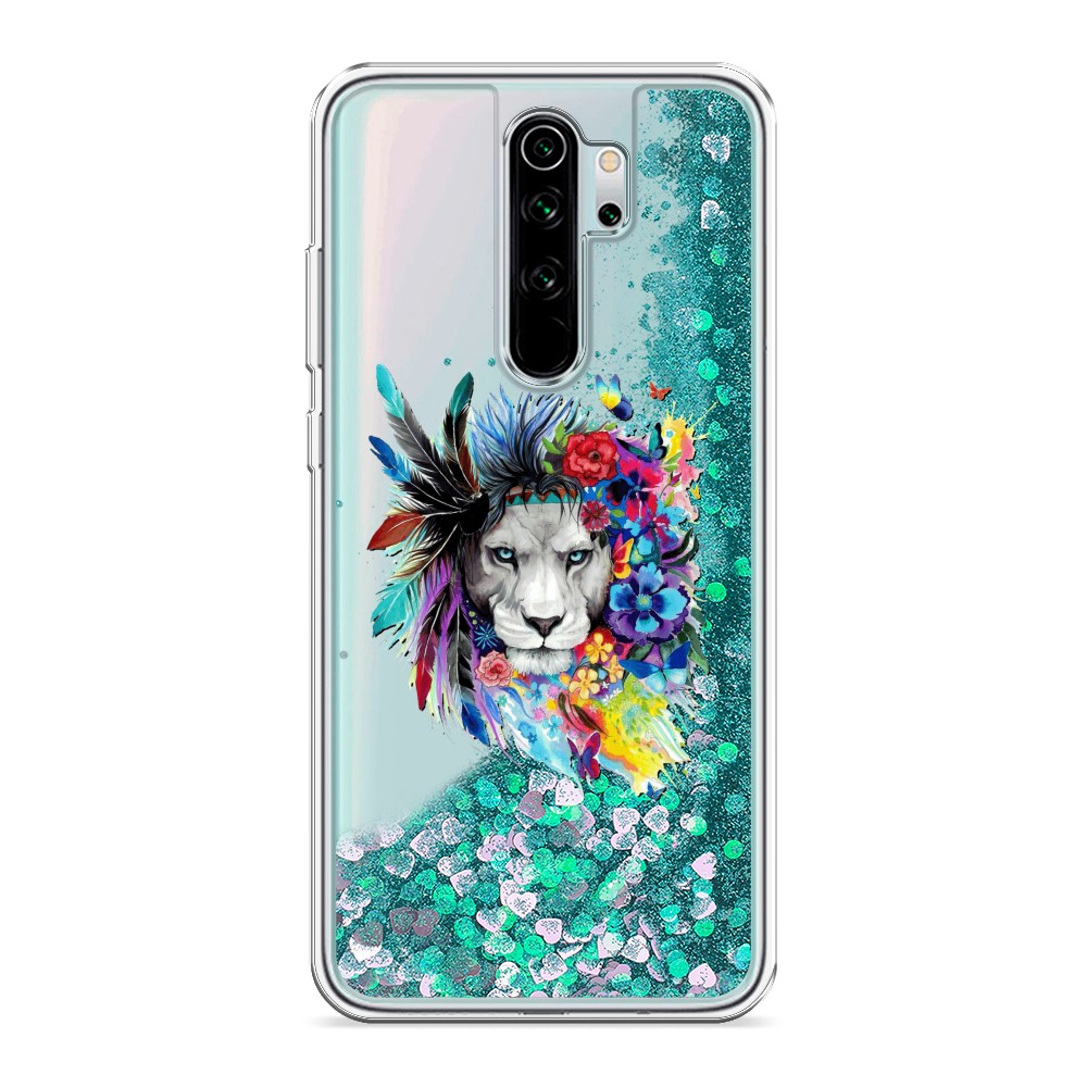 

Жидкий чехол с блестками "Гавайский лев" на Xiaomi Redmi Note 8 Pro, 36695-1