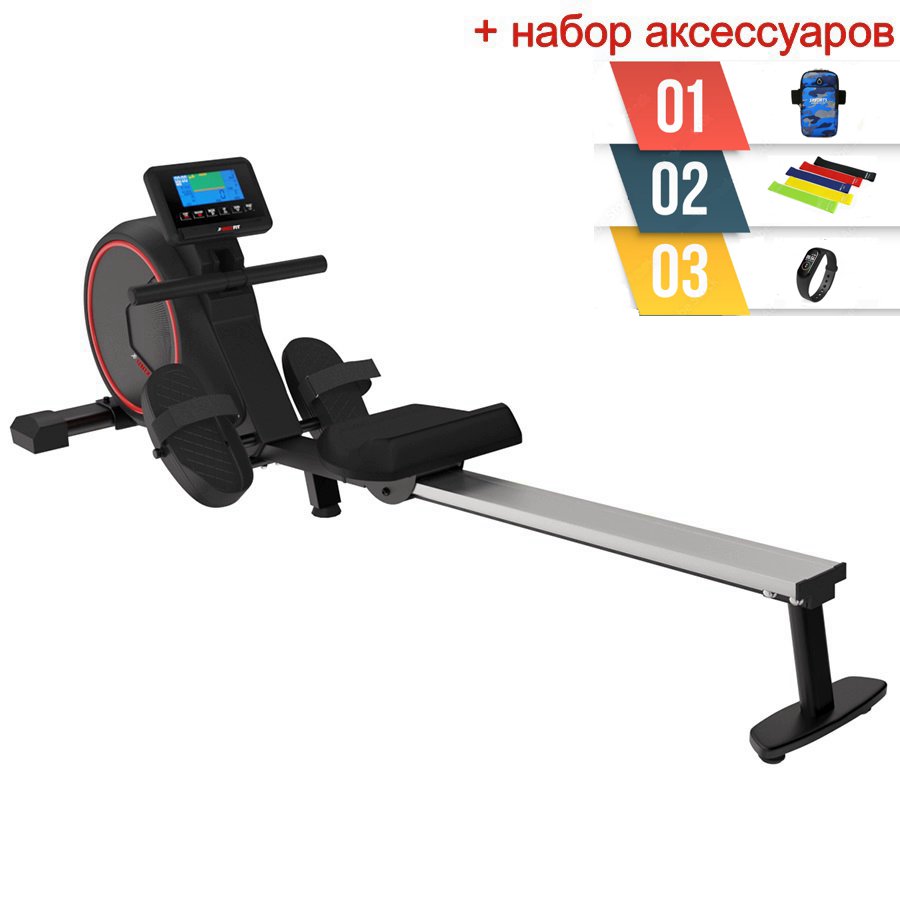 Гребной тренажер UNIX Fit Techno Rower 410E набор для фитнеса 47890₽