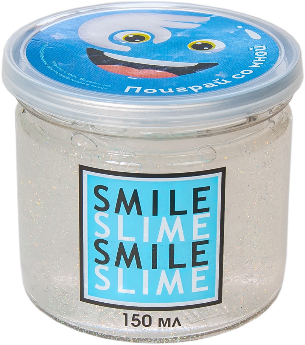 

Слайм Smile Slime с блестками 150 г в ассортименте