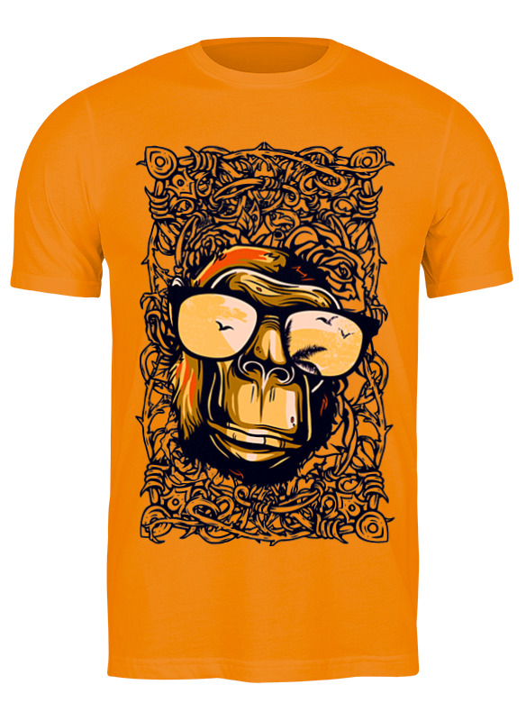 

Футболка мужская Printio Gorilla with glasses 2544761 оранжевая M, Оранжевый, Gorilla with glasses 2544761