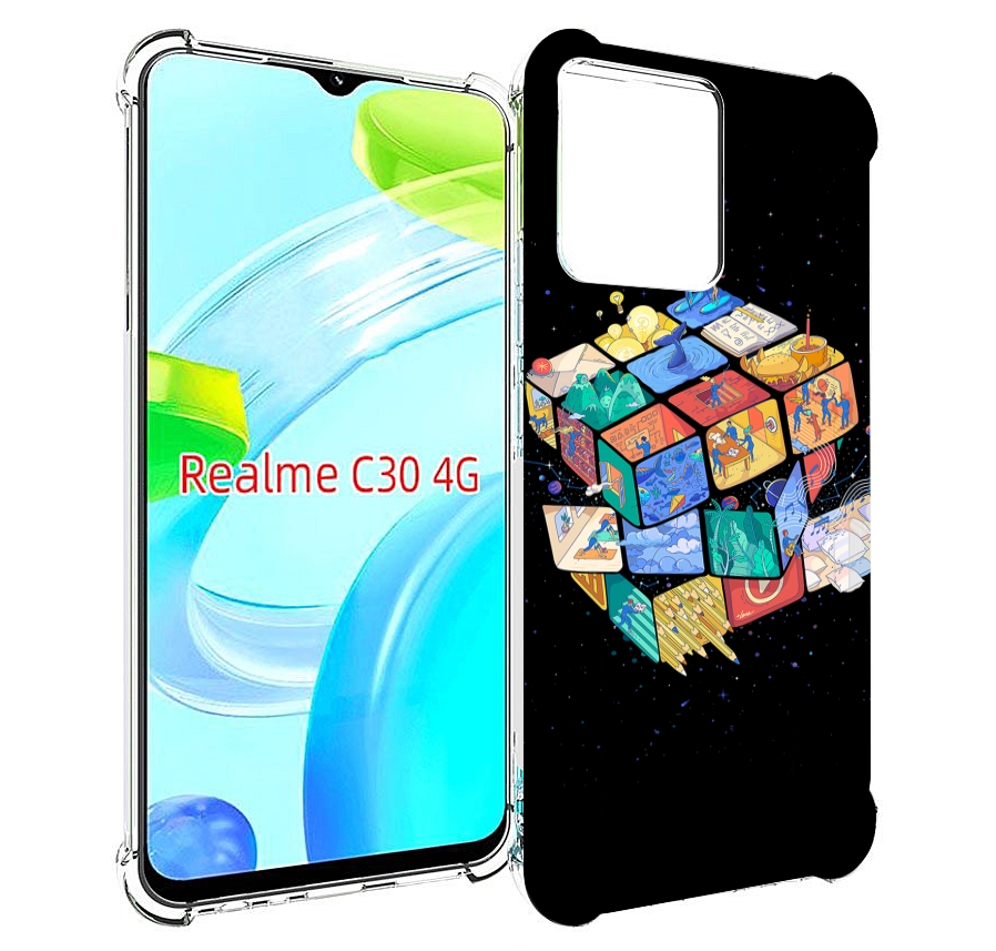 фото Чехол mypads кубик-рубика для realme c30 4g / narzo 50i prime