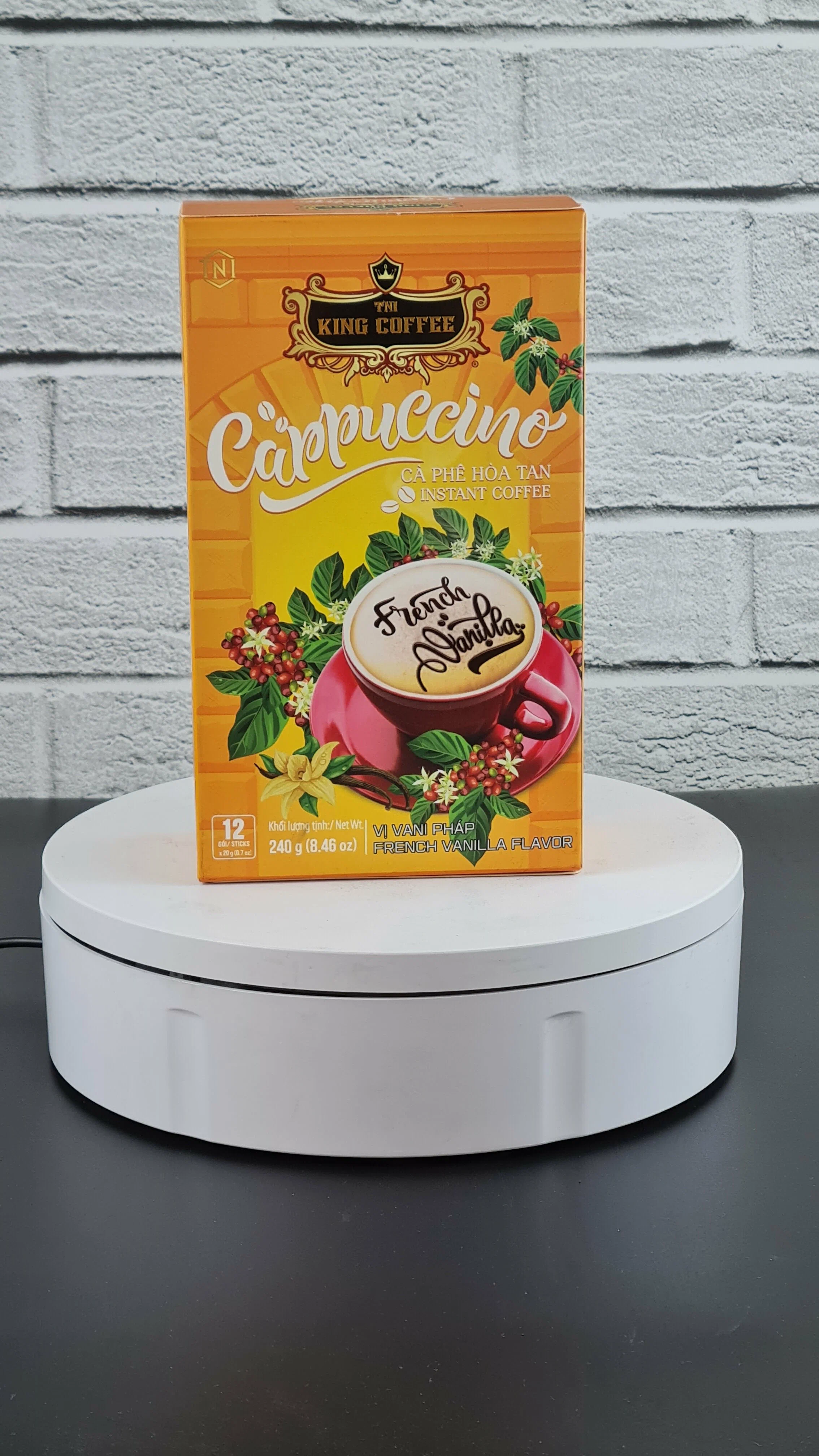 Кофейный напиток растворимый KING COFFEE капучино Французская ваниль, 12 саше по 20 г