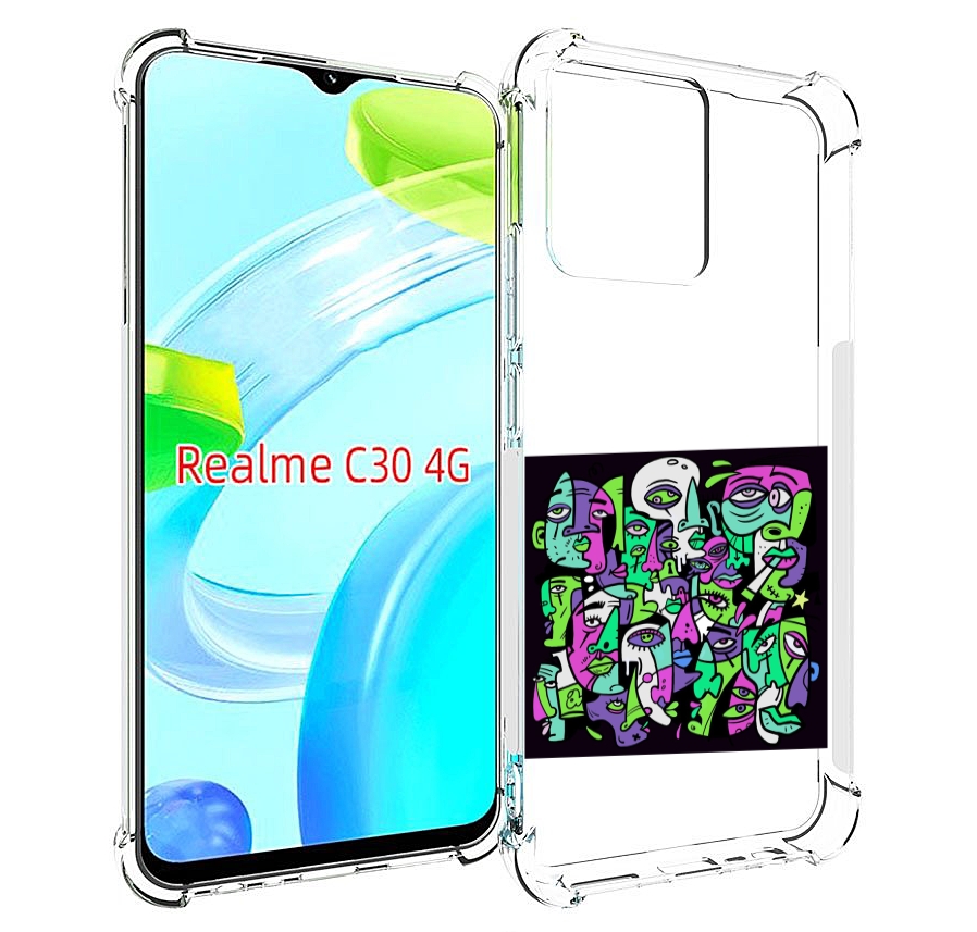 

Чехол MyPads Кривой эфир ATL для Realme C30 4G / Narzo 50i Prime, Прозрачный, Tocco