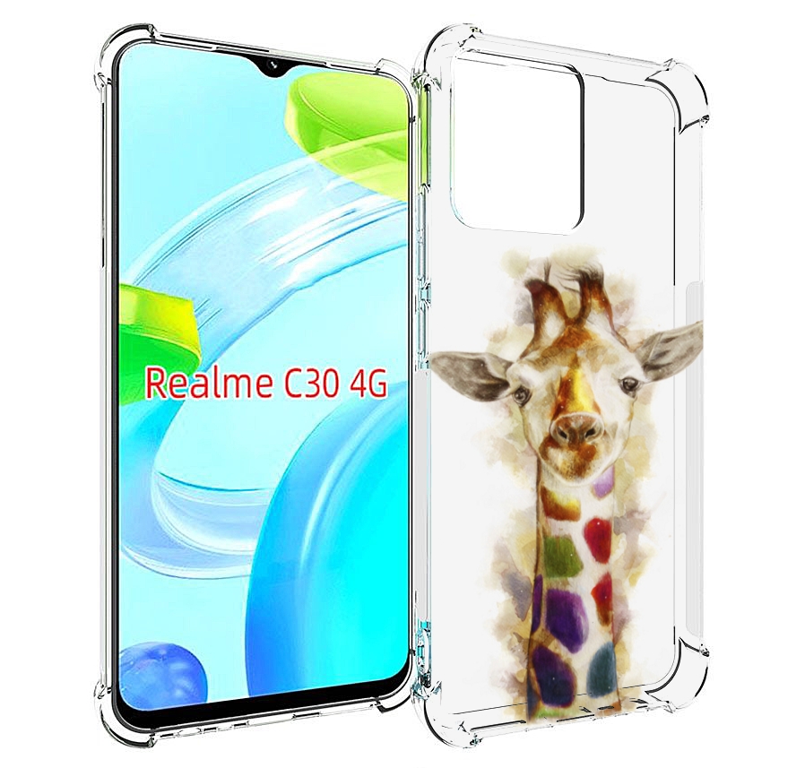 

Чехол MyPads Красочный жираф для Realme C30 4G / Narzo 50i Prime, Прозрачный, Tocco