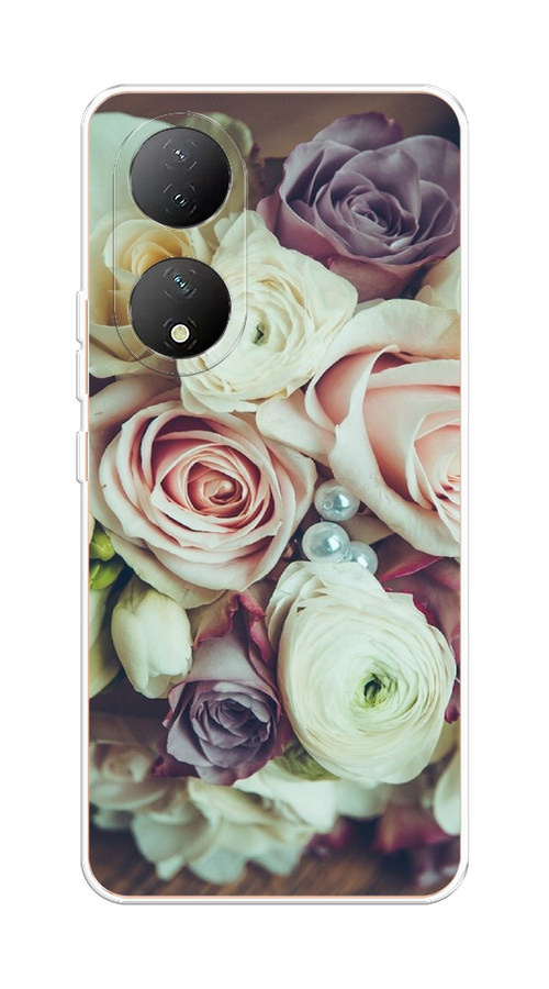 

Чехол на Vivo Y100 "Свадебный букет", Белый;фиолетовый, 268250-2
