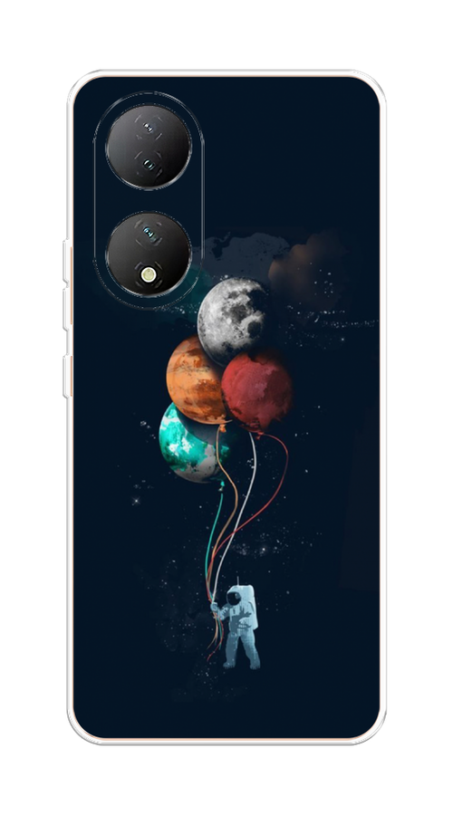 

Чехол на Vivo Y100 "Космонавт с шариками", Разноцветный, 268250-4