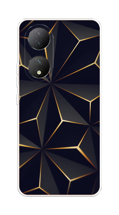 

Чехол на Vivo Y100 "Черные полигоны", Золотистый;черный, 268250-3