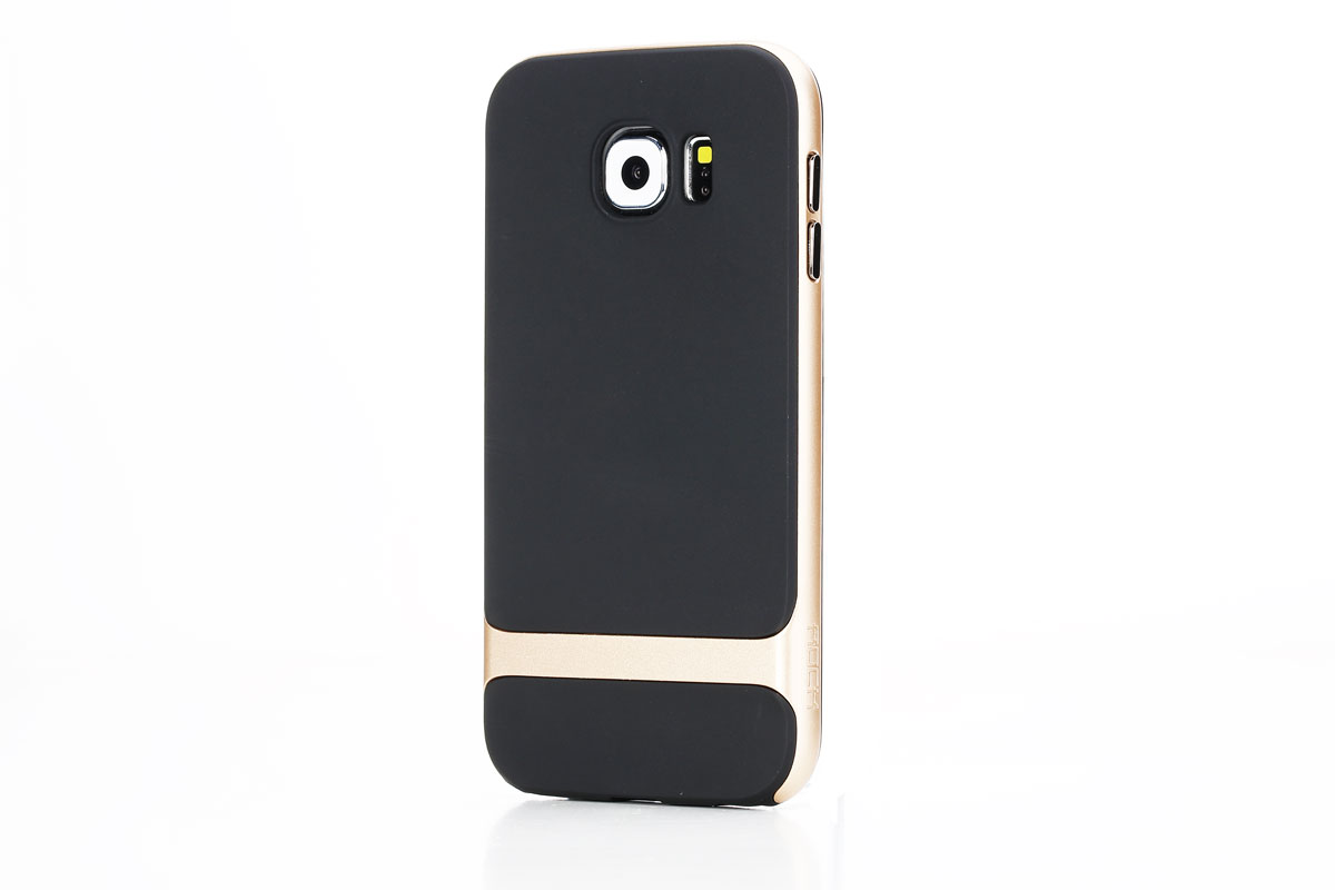 

Силиконовый чехол Rock Royce Series для Samsung Galaxy S6 - черно-золотистый