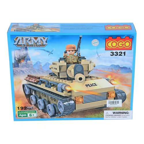 

Блочный конструктор Cogo Танк 192 детали