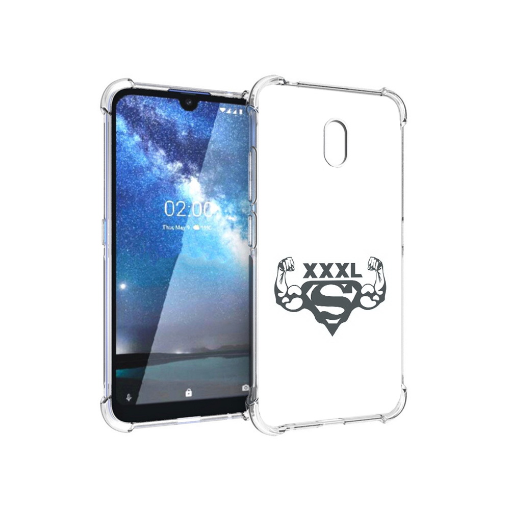 

Чехол MyPads Tocco для Nokia 2.2 бодибилдинг супермен (PT134721.103.237), Прозрачный, Tocco
