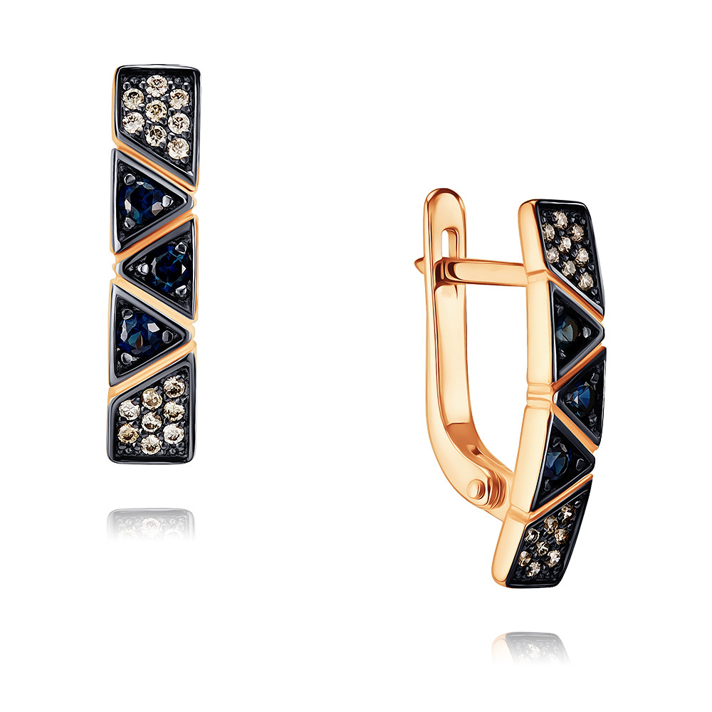 

Серьги из красного золота с сапфиром/бриллиантом ADAMAS 24040154/01-А50Ч-481, 24040154/01-А50Ч-481