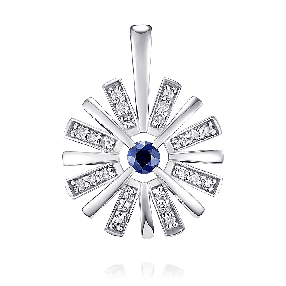 

Кулон из белого золота с сапфиром/бриллиантом ADAMAS 34040236/01-А51ДЧ-432, 34040236/01-А51ДЧ-432