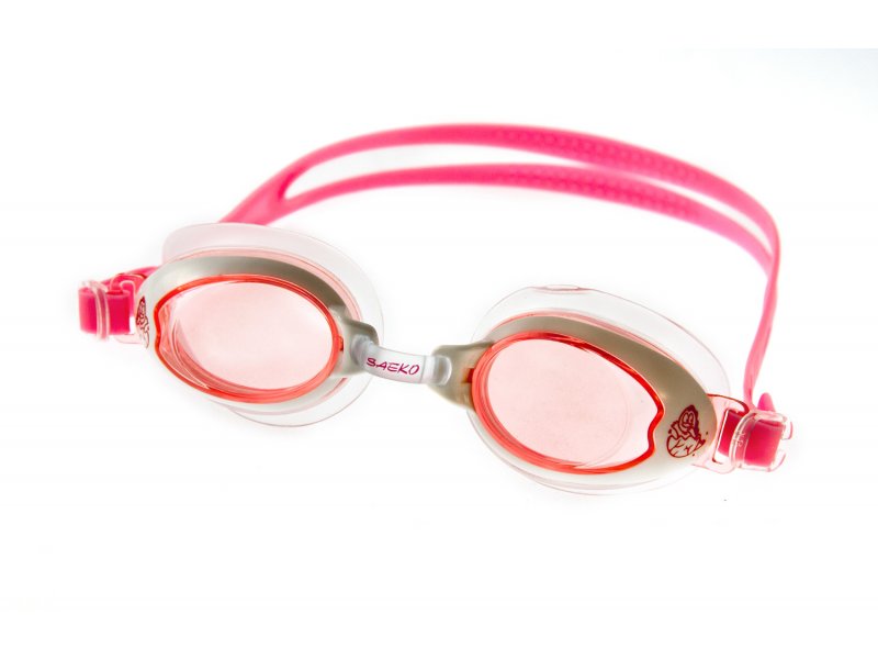 Очки для плавания Saeko Dinosaur Kid розовые