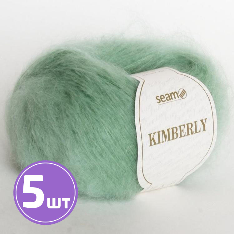 

Пряжа SEAM KIMBERLY 06015 базилик 5 шт по 25 г, Зеленый