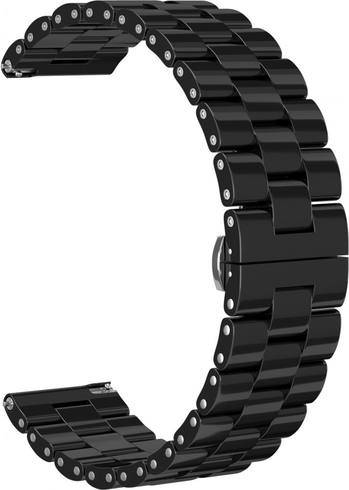 

Ремешок GSMIN Bias 22 для Samsung Gear S3 Frontier/Classic/Galaxy Watch (46 mm) (Черный)