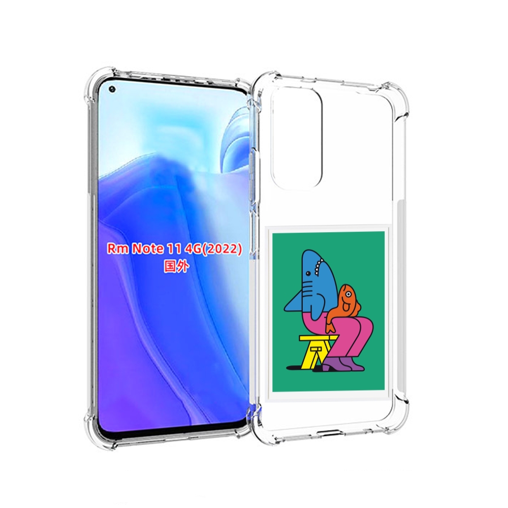 

Чехол MyPads акула синяя в штанах для Xiaomi Redmi Note 11 4G ( Глобальная версия ), Tocco